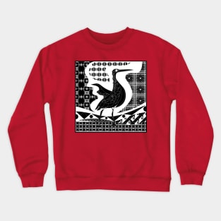 momoto garza in ecopop pattern of birds Crewneck Sweatshirt